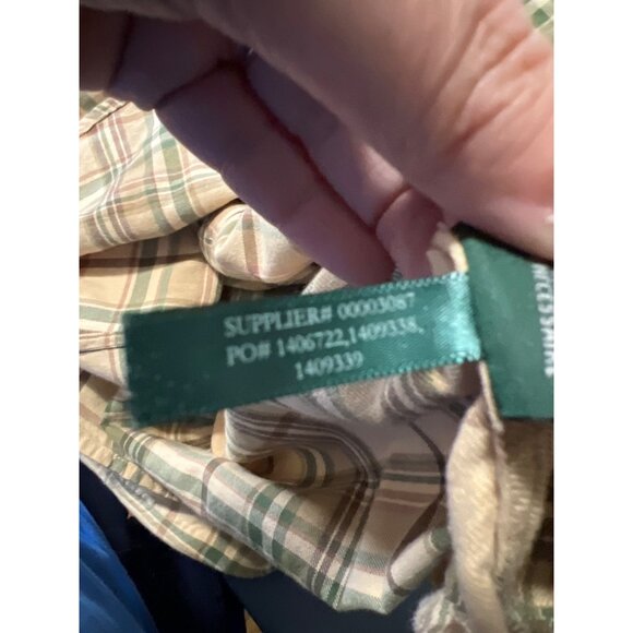Lauren Ralph Lauren Womens Shirt Medium Bei Plaid Cotton Button-Down - Picture 9 of 10